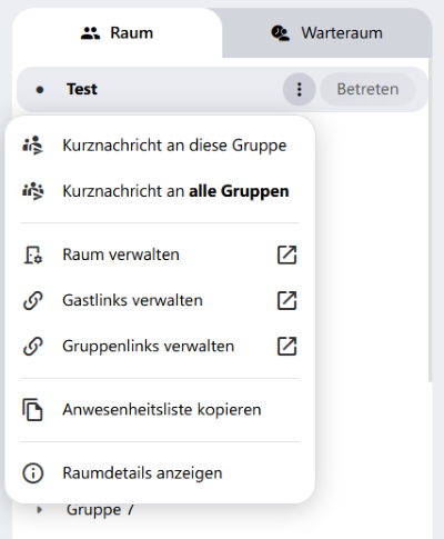 Die Funktionen für Raumadministrator:innen in alfaview.