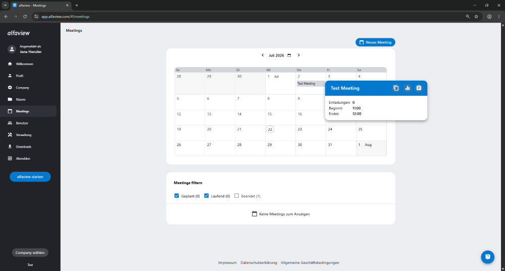 Im Meetingkalender kann ein bereits existierendes Meeting kopiert werden.