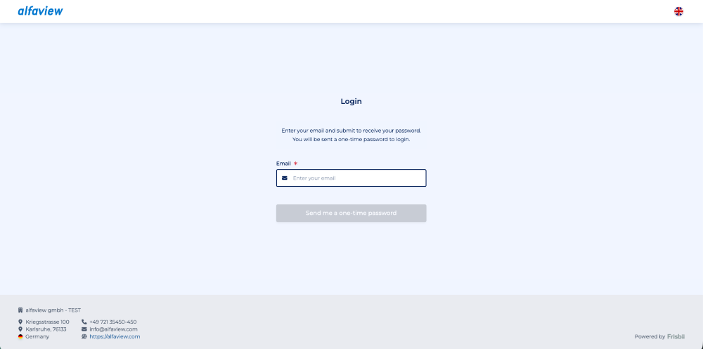 Subscription Management Login Form