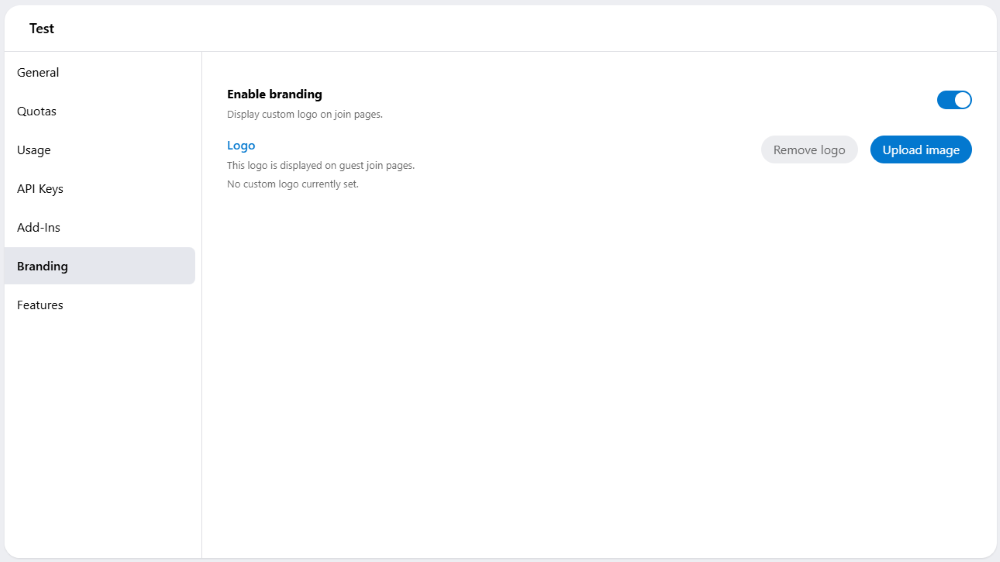 You can add your own branding to your guest links via the “Company” tab in the administration interface.